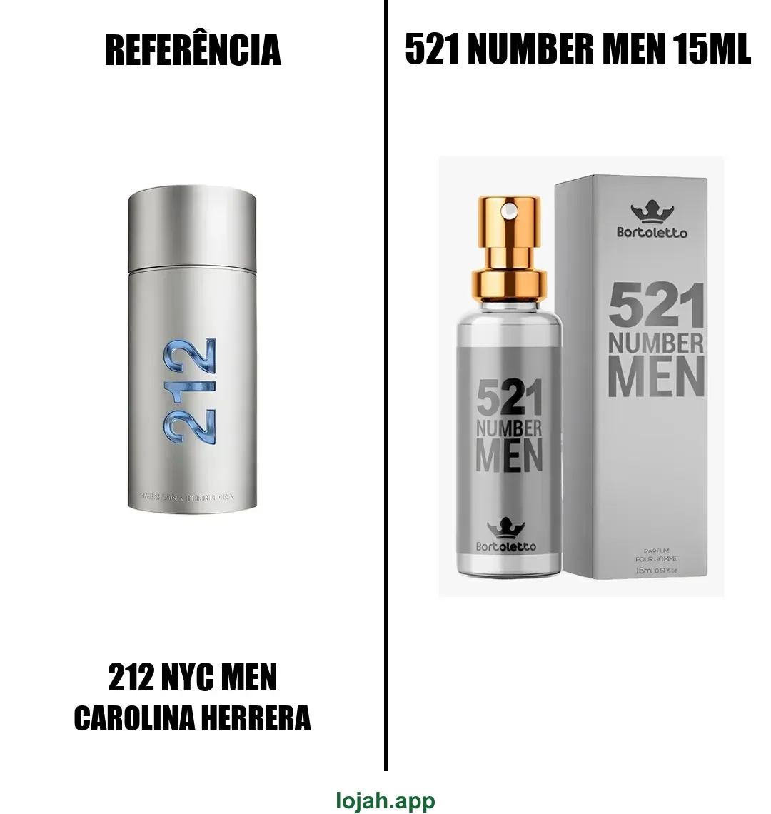 Fragrância 521 Number Men 15ml