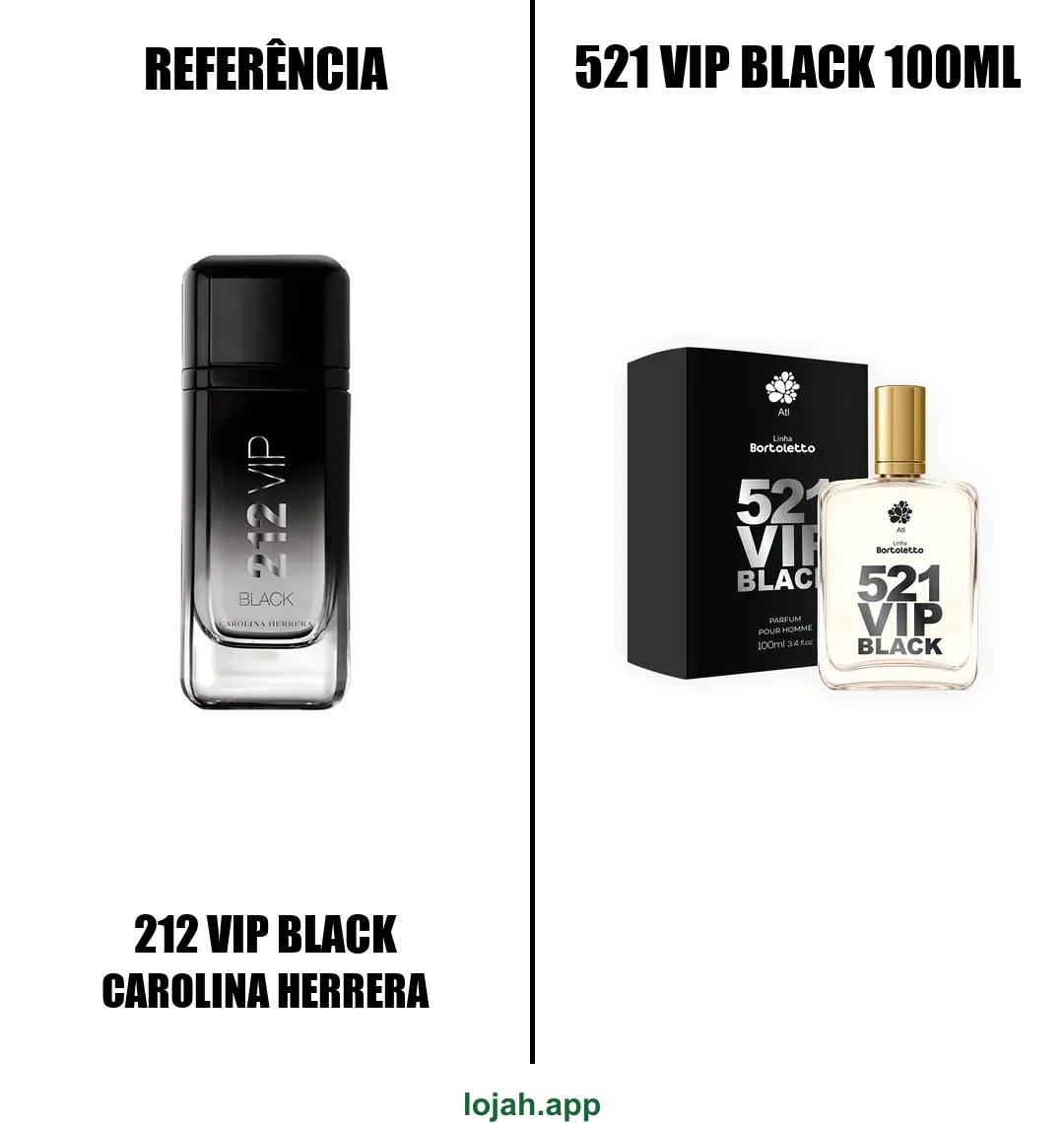 Fragrância 521 Vip Black 100ml