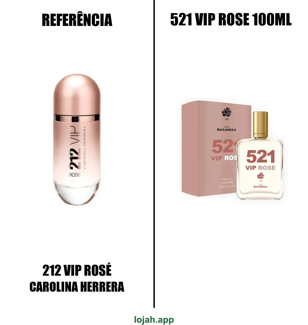 Fragrância 521 Vip Rose 100ml