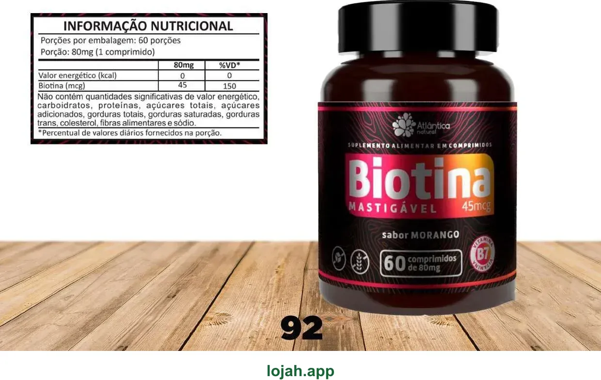 Biotina Mastigável 60 Comp